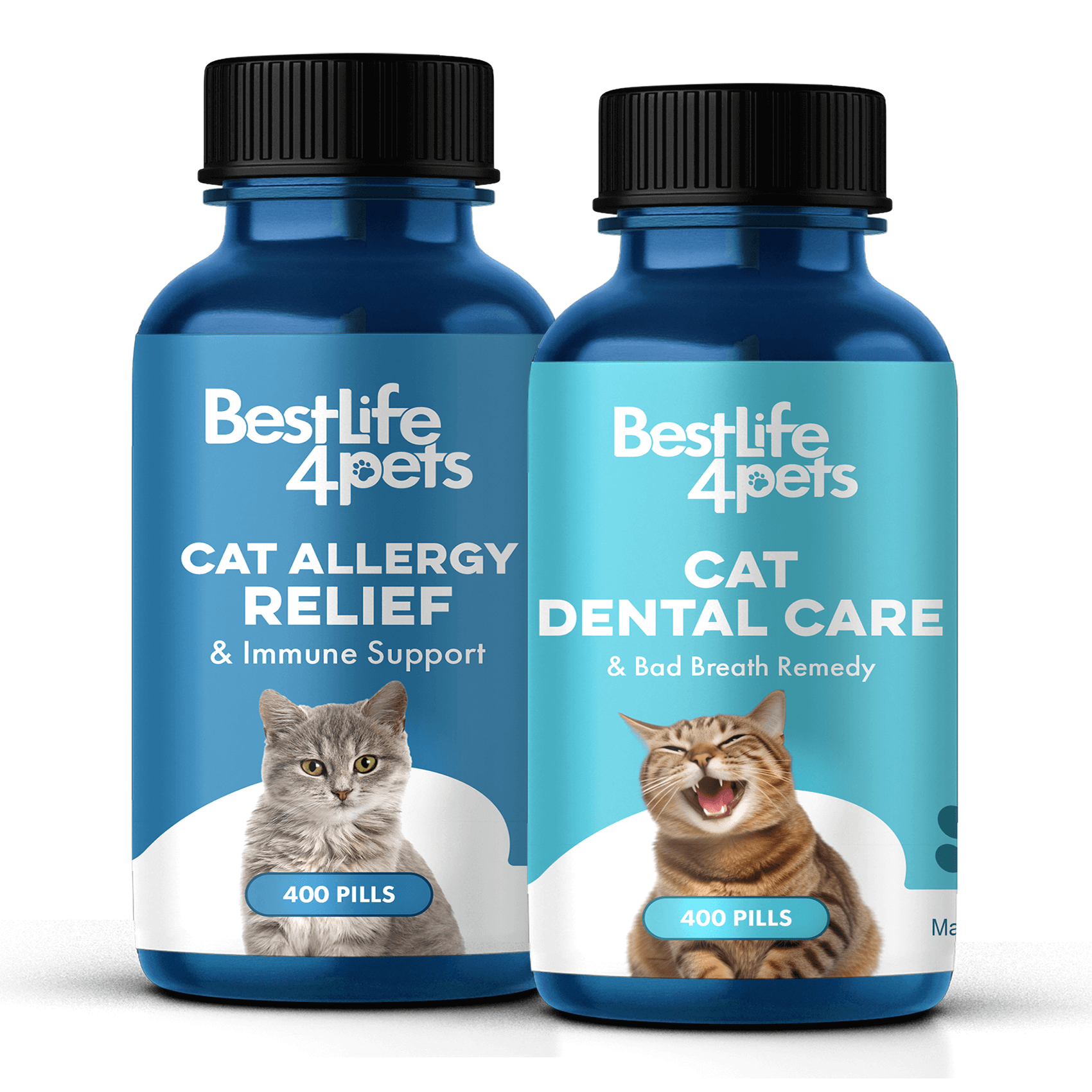 Cat Dental Health & Fresh Breath Bundle (Bad Breath, Stomatitis, Red Gums) BestLife4Pets