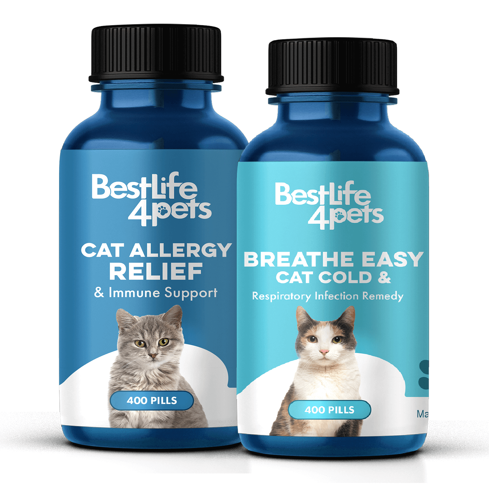 Cat Respiratory Relief Bundle (Colds, Sneezing, Congestion) BestLife4Pets