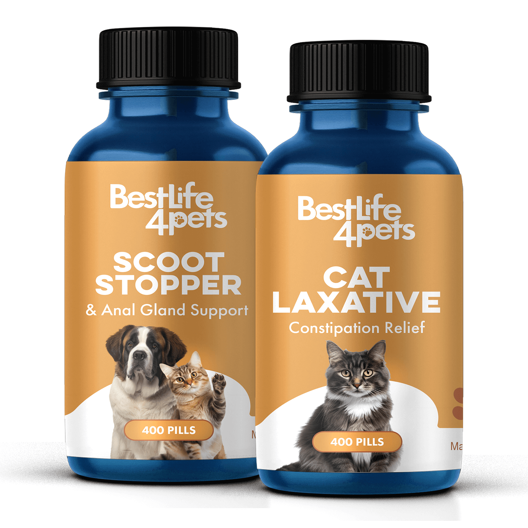 Cat Digestive Health Bundle (Constipation, Hairballs) BestLife4Pets