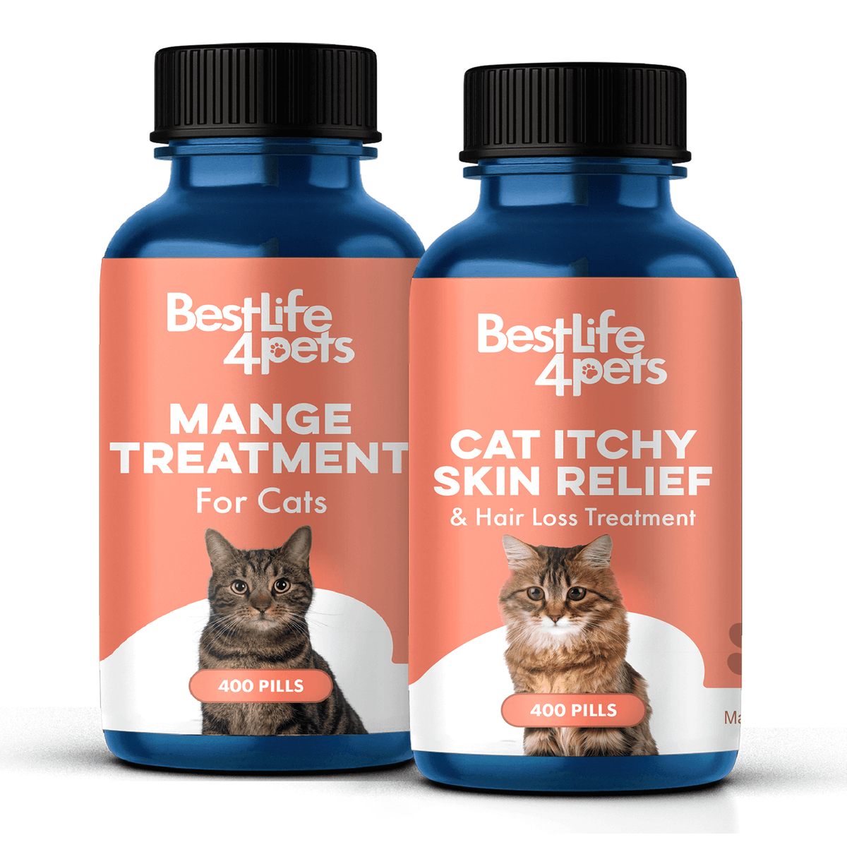 Cat Itchy Skin, Mange & Hair Loss Bundle (Skin Irritation, Mange, Hair Loss) BestLife4Pets