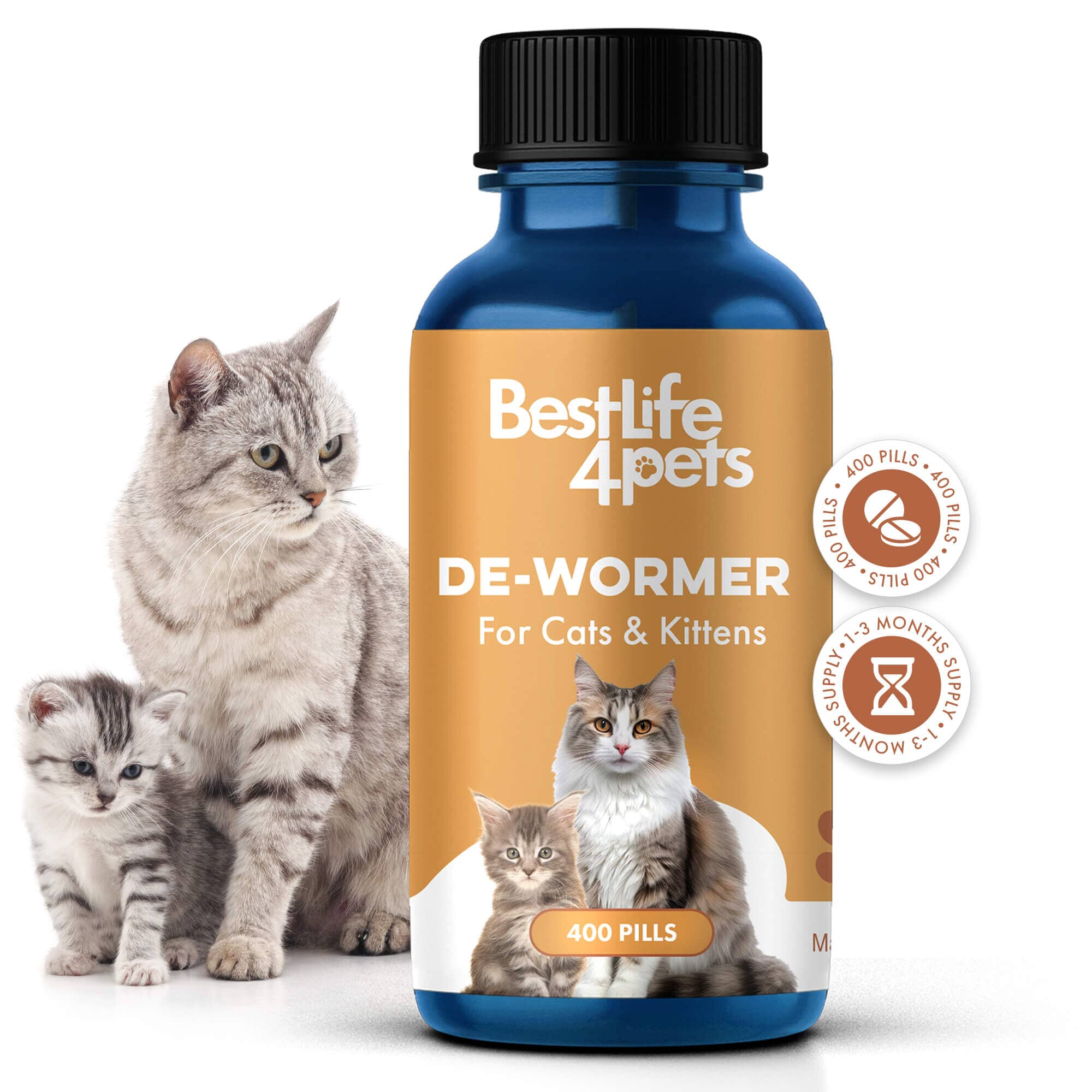 Homeopathic Broad Spectrum Dewormer for Cats & Kittens BestLife4Pets