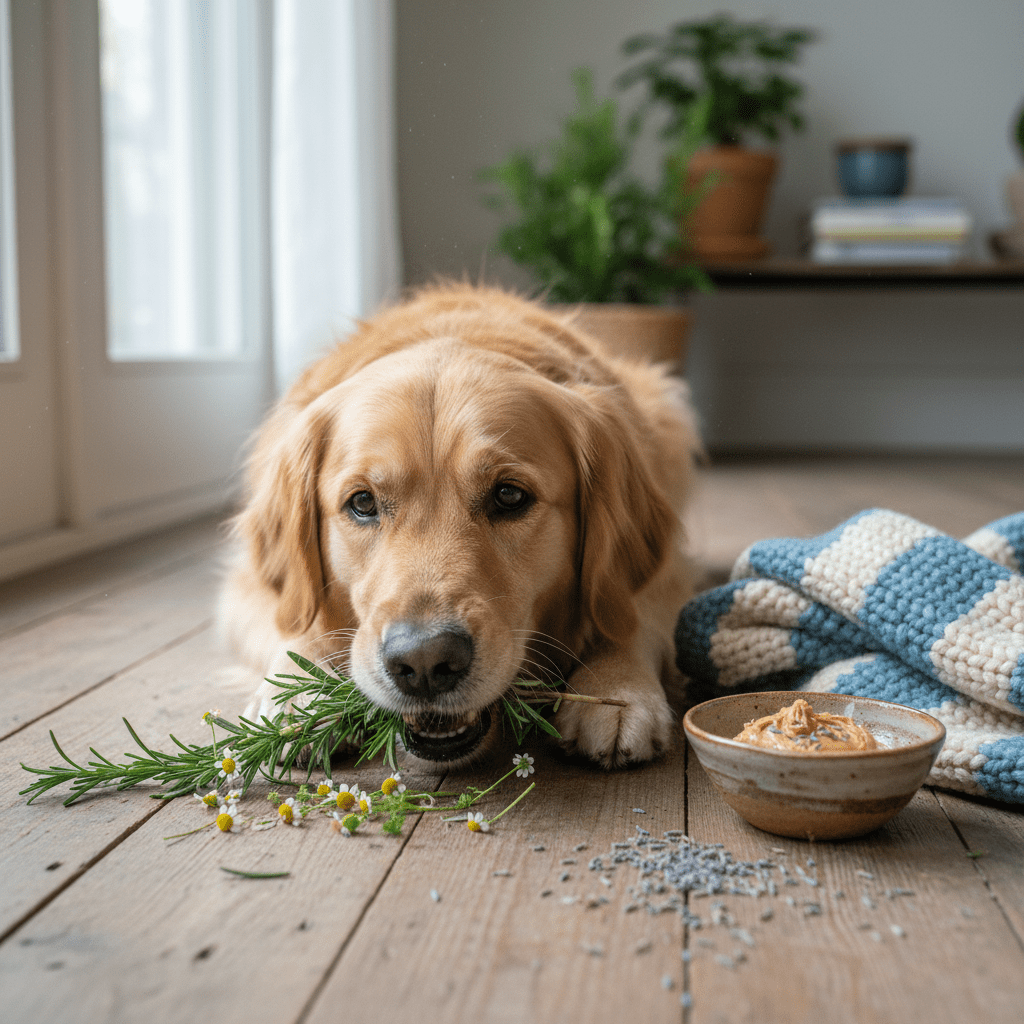 dog chewing