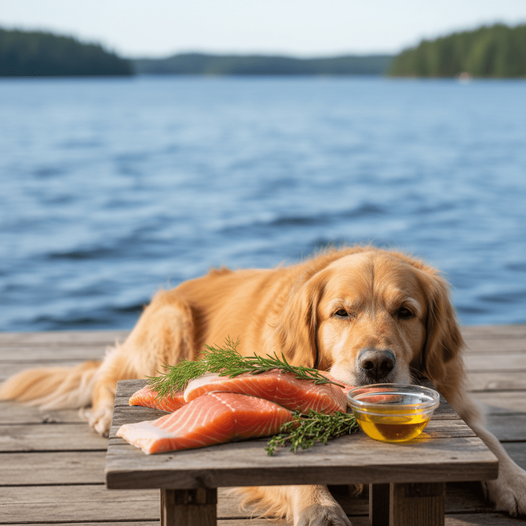 dogs and salmon oil