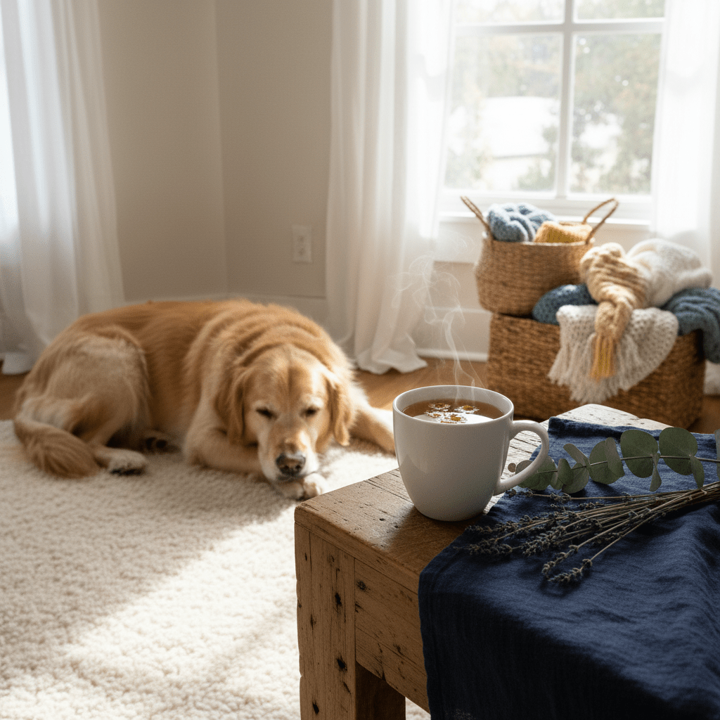 dog relaxing