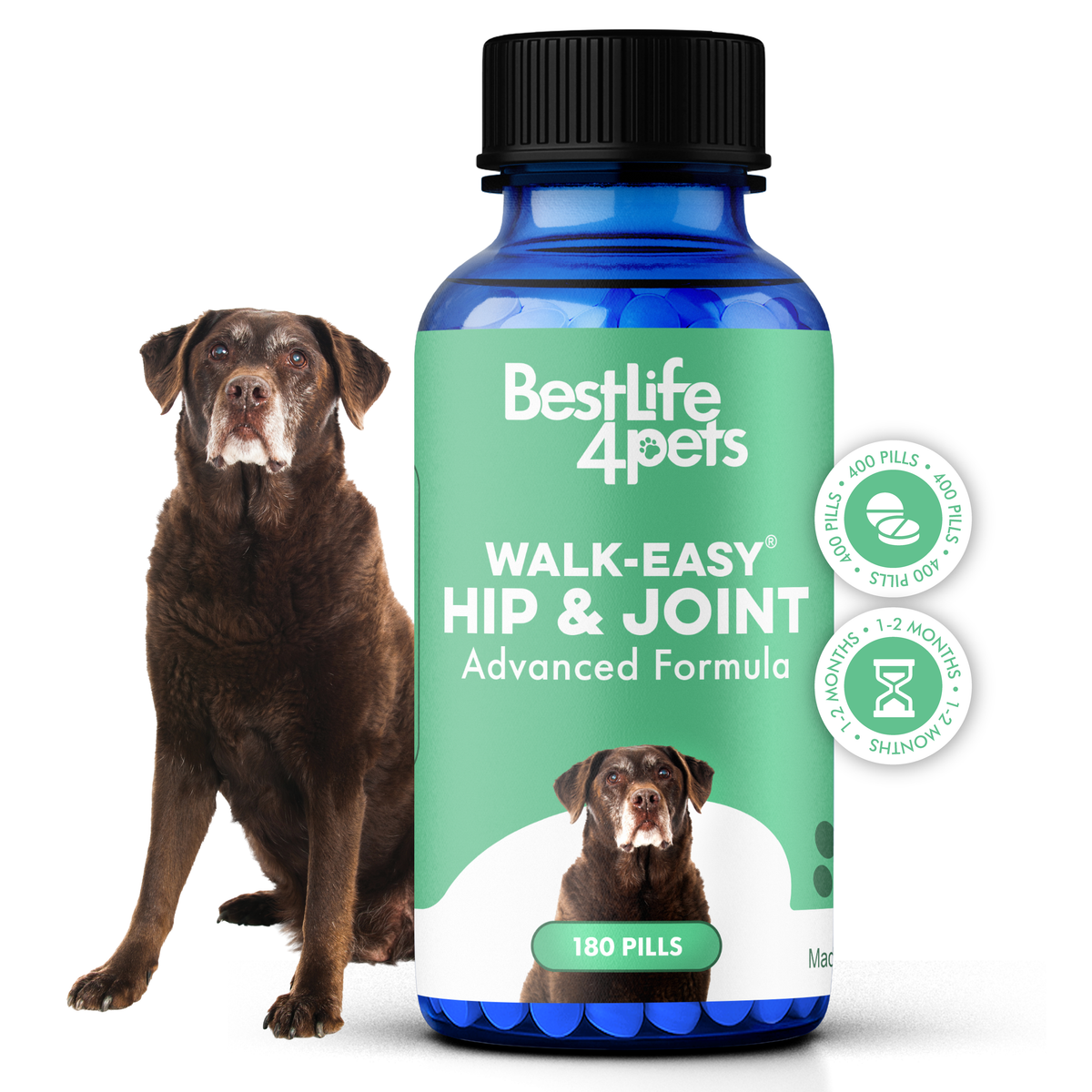 Paquete de salud y movilidad articular para perros (artritis, dolor de cadera, problemas de movilidad)