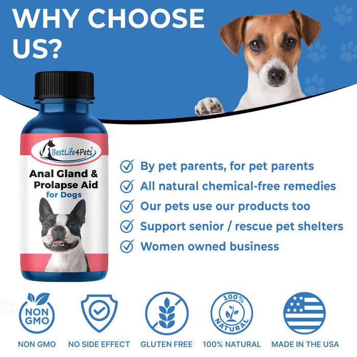 Dog Anal Gland Supplement & Prolapse Remedy