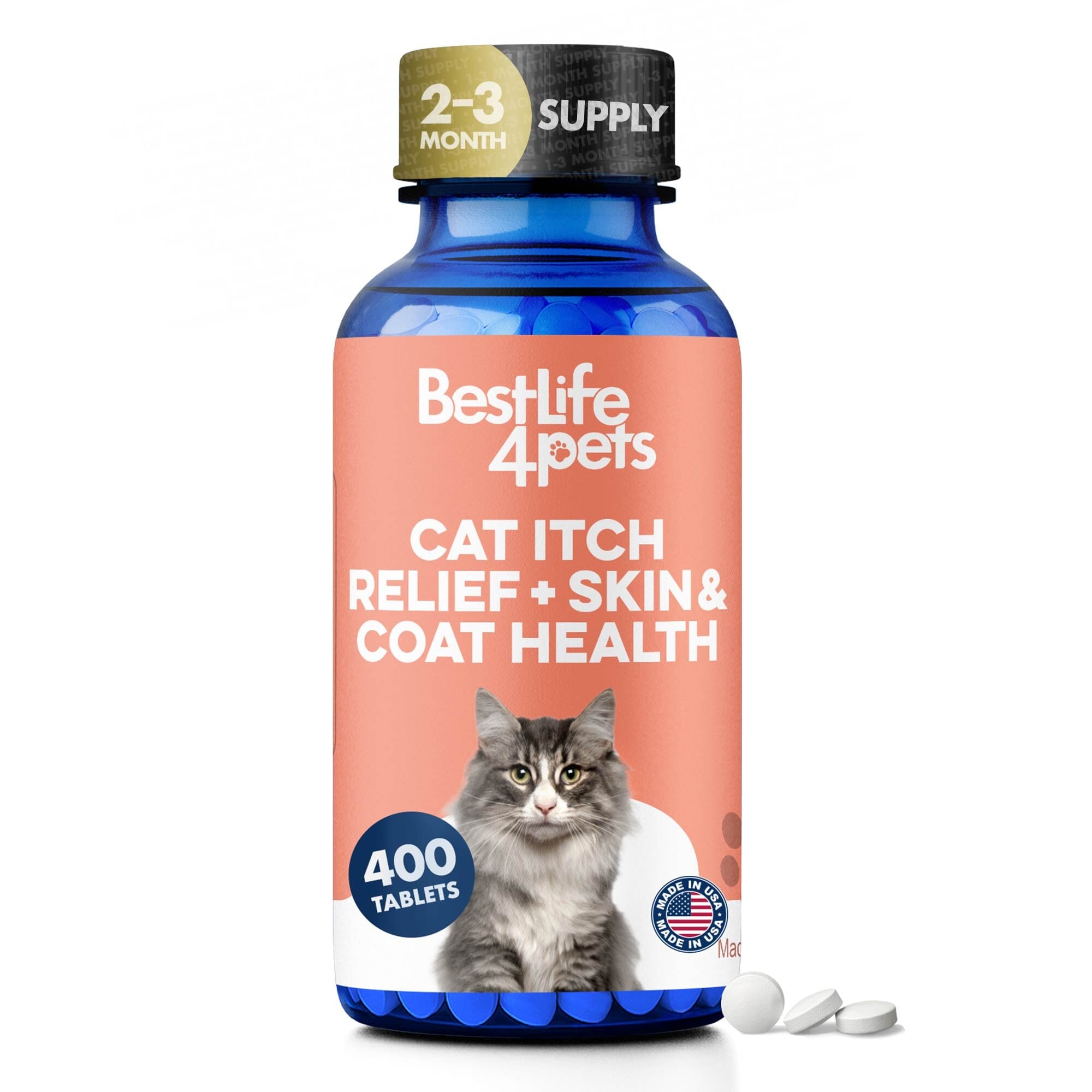 Cat Itchy Skin & Healthy Coat Remedy BestLife4Pets 