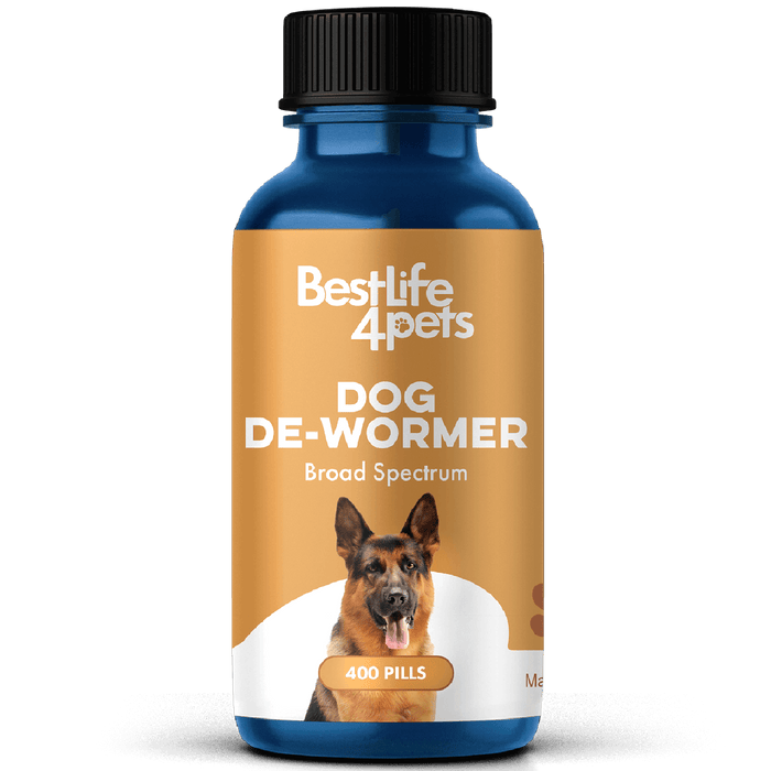 Dewormer for Dogs - Broad Spectrum De-wormer for All Dogs, Large and Small Breeds BestLife4Pets 
