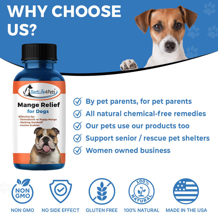 Demodectic and Sarcoptic Mange (Scabies) Relief for Dogs