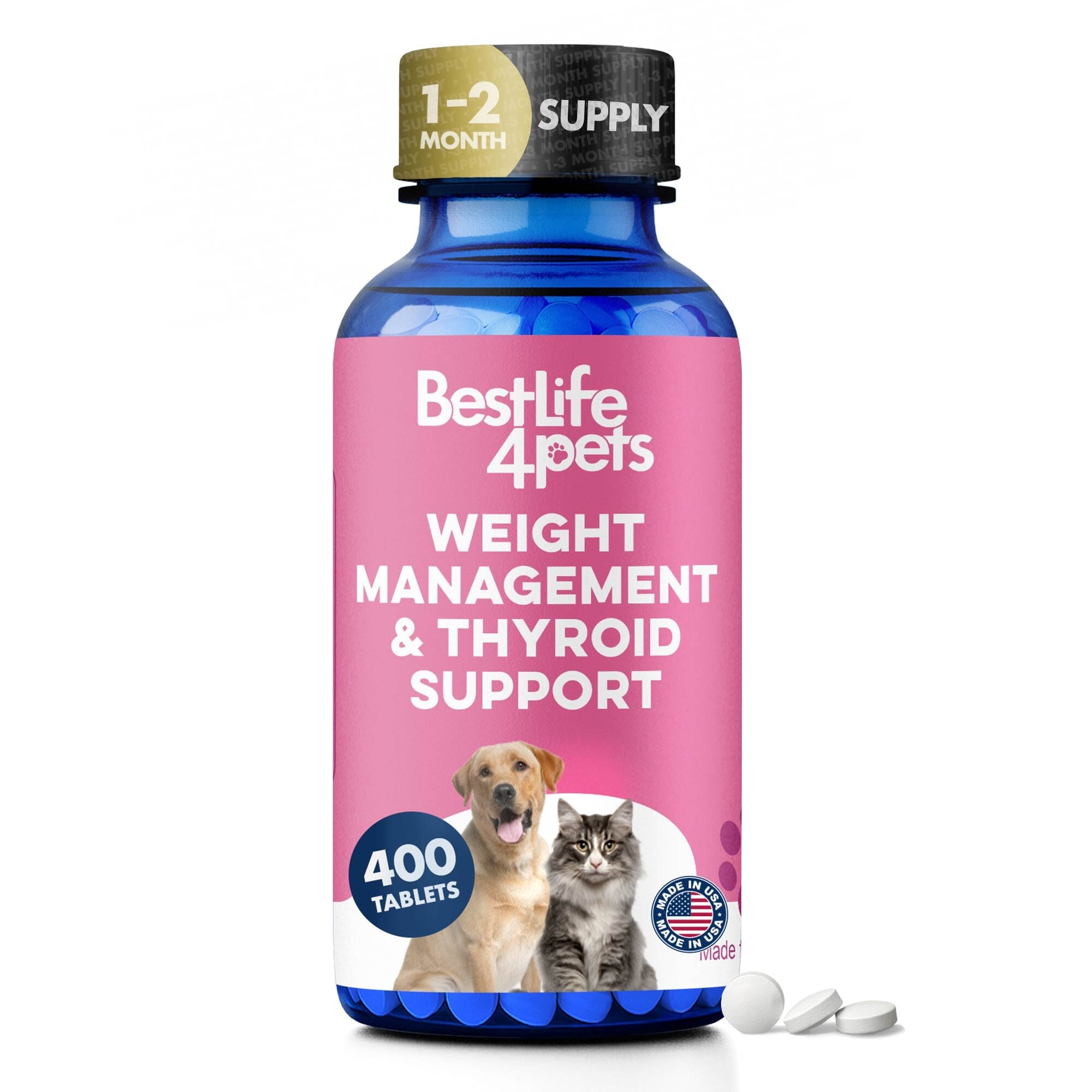 Dog & Cat Weight Loss & Hypothyroid Support Remedy BestLife4Pets 