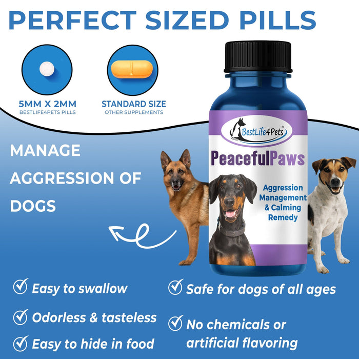 Peaceful Paws Dog Aggression Management and Noise Phobia Remedy BestLife4Pets 