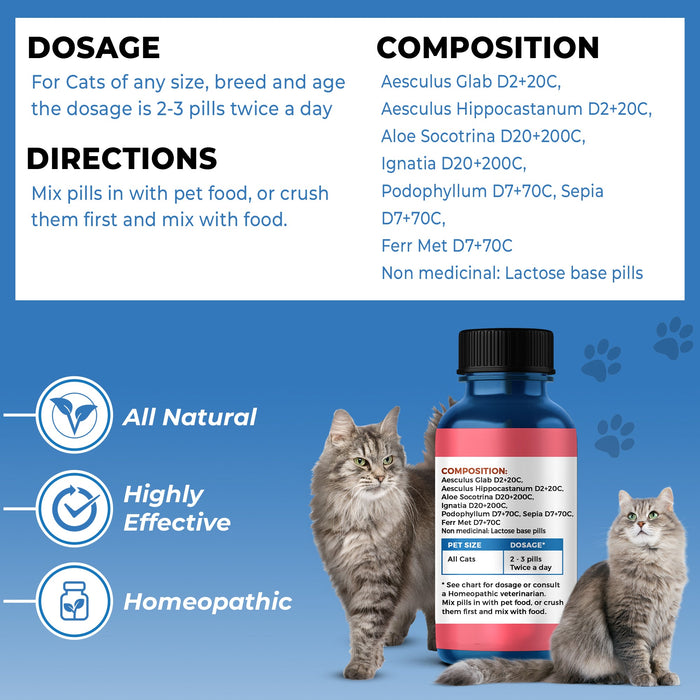 Cats Anal Gland & Rectal Prolapse Aid - 400 Pills BestLife4Pets 