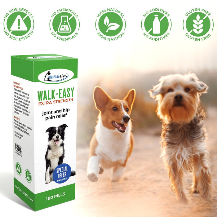 WALK-EASY Extra Strength Arthritis and Joint Pain Relief BestLife4Pets 